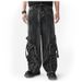 Men's Clothing Zipper Multi Pocket Trendy Flared Pants High Street Straight Wide Leg Jeans_mkmklike.com