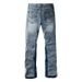 Men's Clothing Men's Fashion Flared Jeans - Retro Denim Pants With Patchwork Details, Comfortable Cotton Fit For Casual & Streetwear_mkmklike.com