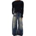 "Unisex Relaxed Straight Leg Wide-Cut Denim Pants - 90s Retro Baggy Jeans With Curved Hem & Streetwear Edge For Men & Women"_mkmklike.com