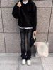 Vintage-Inspired High-Waisted Straight Denim Jeans For Men & Women - Classic Black Wash, Comfortable Fit, Multiple Sizes (S-XXXL)_mkmklike.com