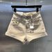 Khaki Stretch Denim Shorts For Women High Waisted Slimming Hip Lifting Versatile Hot Pants Spring New Style_mkmklike.com