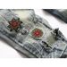 New Style Foreign Trade European And American Street Youth Ripped Embroidered Badge Stretch Skinny Men's Jeans Trendy_mkmklike.com