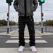 Men's Trendy High Street Fashion 3D Print Jeans Black Washed American Style Hong Kong Style Denim_mkmklike.com
