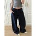 Blue Polka Dot Design Wide Leg Jeans American Style Women's Curved Pants Casual Floor Length Trousers 2026 New Fashion_mkmklike.com