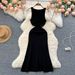 Women's Clothing high end sleeveless slim fishtail skirt knitted skirt_mkmklike.com
