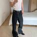 5-Button Fly Raw Denim Jeans For Men - 14oz Unwashed Black Selvedge With Relaxed Straight Leg Cut (A-Shape Fit)_mkmklike.com