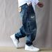 Streetwear Cargo Jeans – Distressed Washed Denim With Multi-Pocket Design & Slight Flare (M-Xxxl) – Unisex Baggy Workwear Pants_mkmklike.com