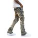 Men's Ripped Stacked Distressed Slim Fit Thin Straight Leg Jeans Fashion Hip Hop Denim Pants Casual Streetwear_mkmklike.com