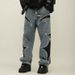 Men's Clothing Hiphop Patchwork Contrast Jeans Men's Loose Trendy Straight Casual Mopping Pants_mkmklike.com