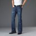 Suitable For All Seasons Men's High Waist Stretch Loose Fit Flared Wide Leg Jeans_mkmklike.com