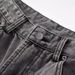 "Y2K Streetwear Cement Gray Wide-Leg Flared Cleanfit Jeans For Women - High Waist Washed Denim Pants With Straight Hem, Stretch-Free Comfort,_mkmklike.com