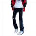 Men's Clothing Men's Black And Gray Slightly Flared Jeans Slim Fit Straight Leg Cargo Pants Exuding Cool Sophisticated High Street Style_mkmklike.com
