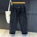 High-Street Straight Leg Washed Jeans For Men - Classic Black Denim Pants With Front Pocket Design (XL-3XL)_mkmklike.com