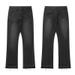 American Cleanfit Black Fringed 507 Jeans, Retro Washed And Old Trousers_mkmklike.com