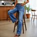 Women's Clothing High Waist Wide Leg Straight Leg Jeans For Women Fashionable Washed Denim_mkmklike.com