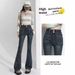 2025 Spring Summer New Flared Jeans Women's Bootcut Pants Slim Fit Versatile Stretch High Waist Floor-Length Bell-Bottom_mkmklike.com