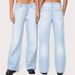Women's Clothing High Waist Straight Leg Jeans Classic Blue Casual Denim Trousers Loose Fit Washed High Waist_mkmklike.com