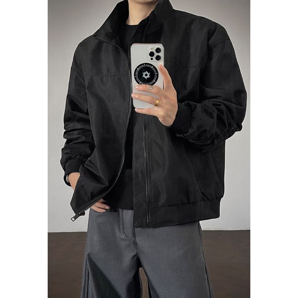 GTAL Same Style Three-Proof Workwear Pilot Men Spring Autumn Stand Collar Outdoor Baseball Jacket Short Coat_mkmklike.com