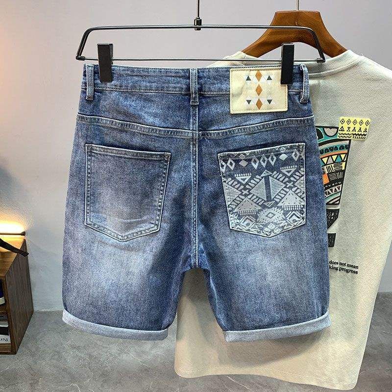 Men's Summer Chenille Shorts | Lightweight Embroidered Design Fashion Casual Elastic Waist Comfort Relaxed Straight-Leg Cut_mkmklike.com