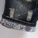 Men's Clothing Summer Trendy Ink Splashed Denim Shorts Men's Shorts Straight Loose Ripped Pants Fashion Casual Youth Breeches_mkmklike.com