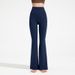 ✅Loose Flared High Waist Hip Lift Tummy Control Fitness Running Matte Pilates Women's Yoga Pants_mkmklike.com