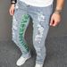 Men's Clothing Jeans Boot Cut Embroidery Fashionable Leggings_mkmklike.com