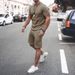 Men's short-sleeved shorts two-piece sports and leisure suit_mkmklike.com