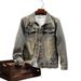 Loom Autumn Winter Rro Denim Men Korean Version Slim Fit Handsome Trendy European American Style Cool Brand Motorcycle_mkmklike.com