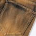 Men's Clothing Stretch Denim Skinny Jeans Slim Fit Long Pants Yellow Brown Color Multiple Construction Techniques_mkmklike.com