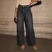 Women's Wide Leg Retro Style Jeans Straight Leg Spring New Style Exclusively Supplied to Europe And America_mkmklike.com