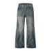 Oversized American Vibe High Street Irregular Splice Denim Men's Summer China-Chic Slim Old Pants_mkmklike.com