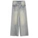 American-style High Street Straight-leg Jeans For Women, 2025 New Model, Light Blue, Stylish Design, Slimming,_mkmklike.com