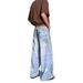 Digital Printing Graffiti Ink Jeans Trendy Brand Personalized Washed Loose Straight Mopping Flared Pants For Men And Women_mkmklike.com