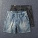 Men's Clothing Pure Cotton Three Quarter Jeans Retro Washed Old Fashioned Slim Straight Casual Shorts_mkmklike.com