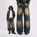 Vintage Distressed Chain Jeans For Men - Straight Leg Denim Pants With Streetwear Style Premium Cotton Fabric_mkmklike.com