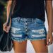 Women's Clothing Trendy Ripped Tassel Denim Shorts Straight Breasted Women's Hot Pants_mkmklike.com