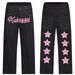 Kakazzy Autumn New Printed Jeans Unisex Korean Style Fashion Trend Hip Hop Straight Trousers Ins_mkmklike.com