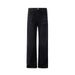 Men's Washed Straight Leg Jeans - Retro Korean Style Denim Pants For Casual & Office Wear, High Waist Relaxed Fit Trousers_mkmklike.com