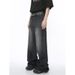 Nordmann Black Gray Jeans Men 2025 New High Street Trendy Brand Versatile Casual Pants Straight Loose Wide-Leg Trousers_mkmklike.com