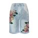 Cross-border European American New Spring/summer Digital Print Jeans, Loose Straight-leg Five-point Pants, Casual And_mkmklike.com