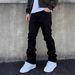 Men's Clothing European American Style High Street Stretch Black Slimming Straight Leg Jeans For Men Casual Versatile Long Denim_mkmklike.com