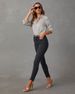 Women's Fashion High-waisted Small Feet Washed Ripped Jeans_mkmklike.com