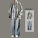 Loom Gradient Color Long Sleeve Jacket Men Spring Autumn Trendy Brand Men's Clothing Cool Style Outfit Youth Shirt Set_mkmklike.com