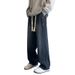 Vintage Washed Straight-Leg Jeans – Relaxed Fit Mid-Rise Denim Pants For Men Breathable Cotton Blend Size-Inclusive Fit_mkmklike.com