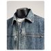 Men's Clothing Denim Jacket Loose Fit Versatile Vintage Washed Denim Jacket - Slim Fit Workwear Style With Raw Hem Detail (5 Sizes, Unisex Adaptable)_mkmklike.com