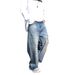 Men's Distressed Baggy Jeans – Vintage Washed Wide-Leg Denim Pants With Ripped Details (Sizes 28-36) Retro Streetwear Style_mkmklike.com