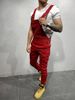 Men's Clothing Denim Overalls Solid Color Slim Men's Trousers Men's Work Clothes_mkmklike.com