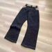 Unisex Raw Selvedge Denim Pants Wool-Blend Scarf Print Wide-Leg Trousers Straight Cut Washed Indigo_mkmklike.com