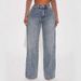 Wide-Leg Distressed Jeans For Women – Vintage Wash & Embroidered Detailing (Loose Fit, Comfortable & Stylish)_mkmklike.com