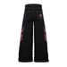 Design Sense Thorn Embroidery Pattern Wide-Leg Denim Men's Niche Hip-Hop Trend Large Flare Loose Floor-Length Pants_mkmklike.com